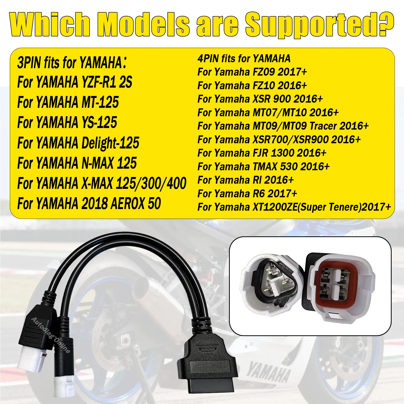 3-poliges 4-poliges OBD2-Kabel für Honda/SUZUKI/KTM Motorrad OBD2-Adapterkabel 6-polig für Yamaha Motorrad OBD2-Scanner-Anschluss – Detail 11