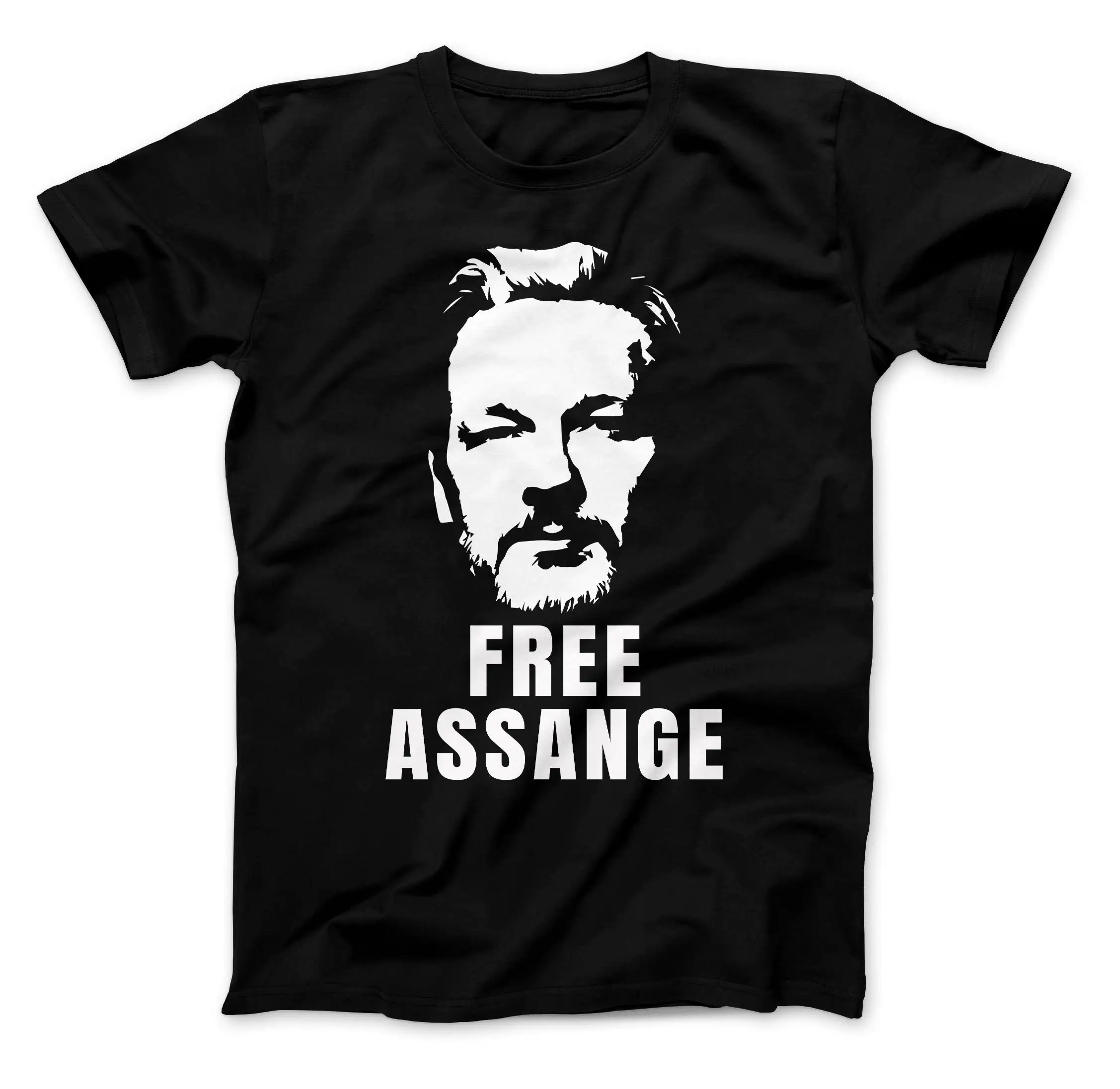 Free Julian Assange T Shirt Political WikiLeaks Founder