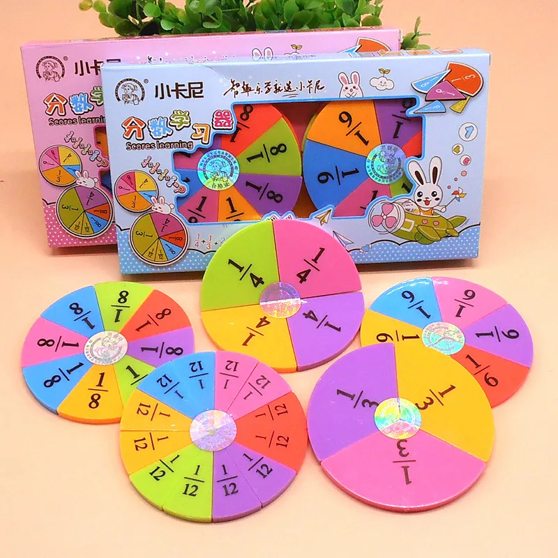 Learning Resources Fraction Circles Mathematics Teaching Aids Board Plastic Mathematics teaching equipment