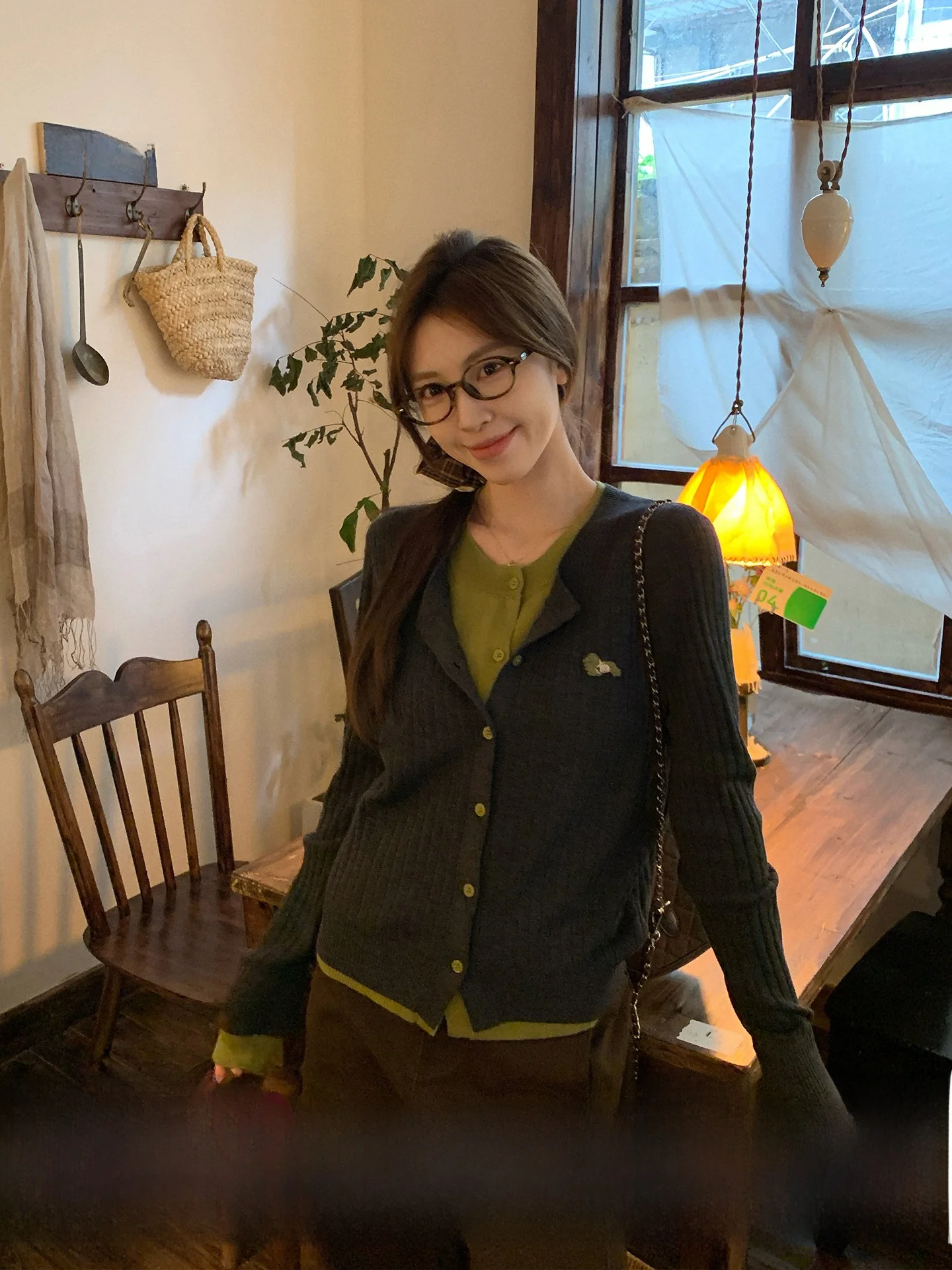 

Женский вязаный свитер Morning Bloom с эффектом двухслойности, имитация двойки, базовый слой, весна-осень, новинка, корейский стиль, длинный рукав