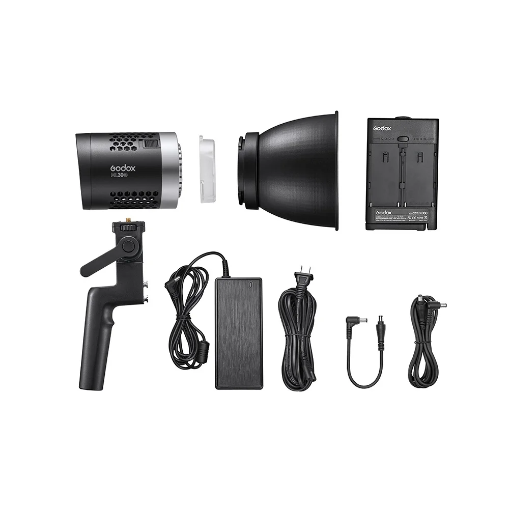 

Godox ML30 ML30-K2 ML30BI ML30BI-K2 40W Portable Outdoor LED Lights Silent Mode Brightness Adjustment Li-ion Supported