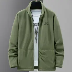 plus size Autumn winter fat fashion warm double sided fleece jacket thickened men casual coat