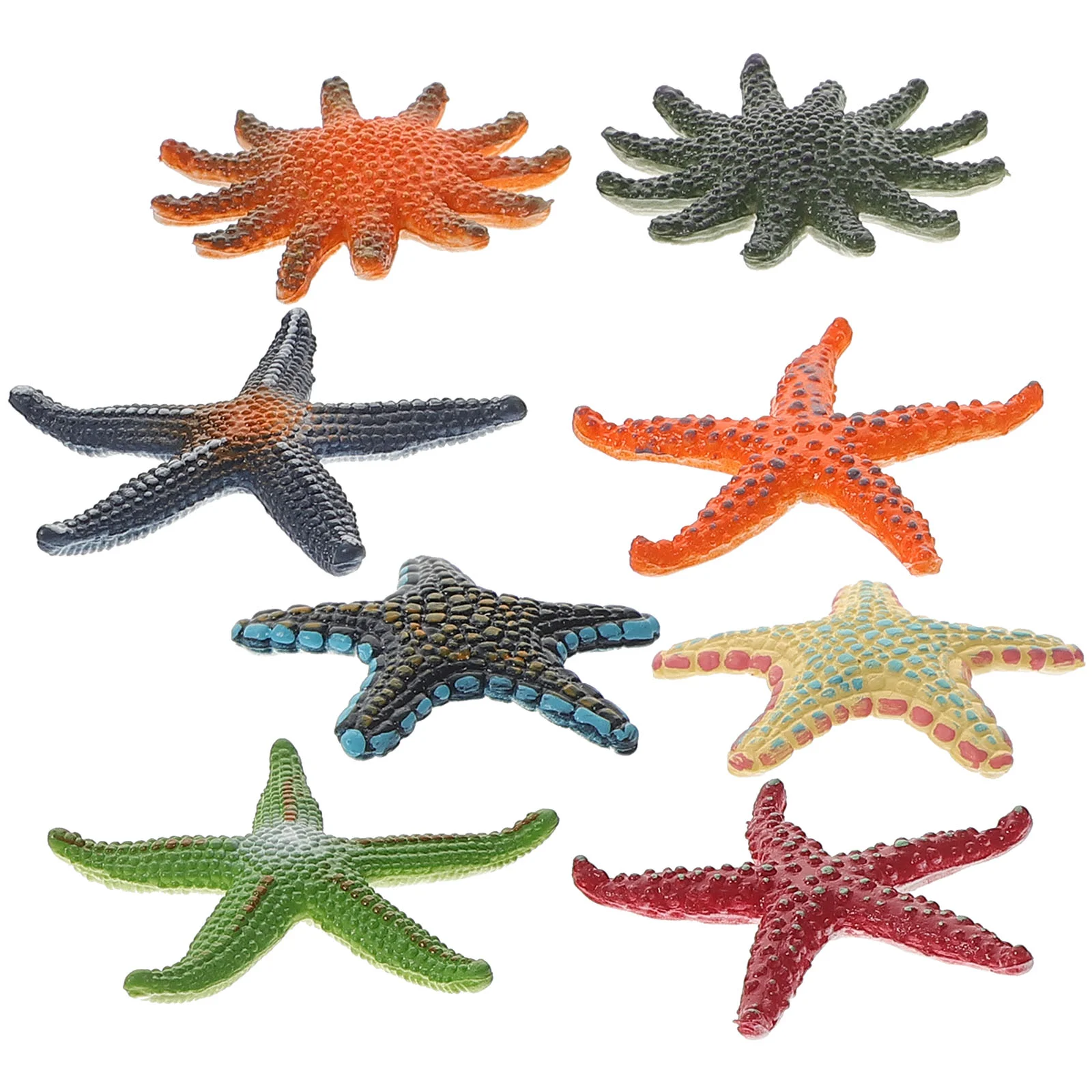 8 Pcs Marine Life Model Sea-star Figurine Dive Toys Decor Soft Rubber Pool Diving Glue Desktop Baby Mini Animals