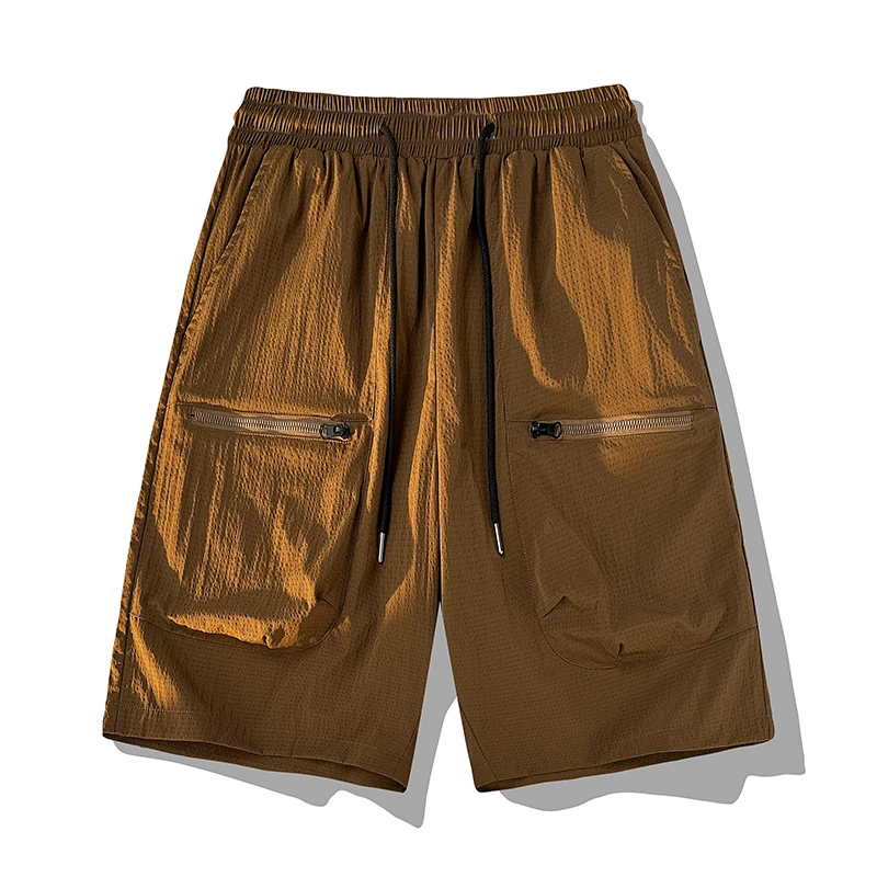 

Summer Outdoor Sports Straight Leg Cargo Shorts Men Hiking Multi-Pocket Quick Drying Breathable Overalls Shorts Beach Pants