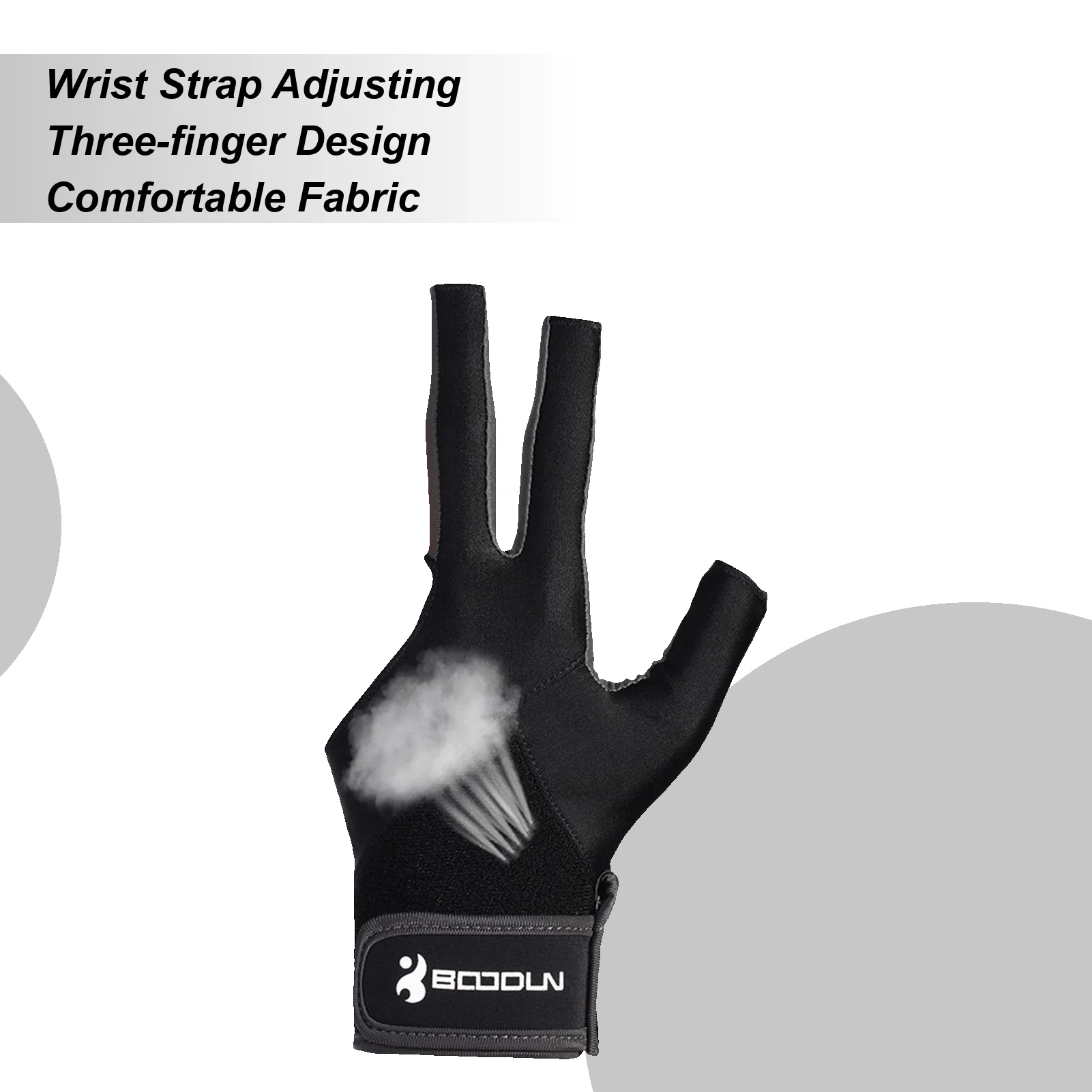 Billiards Glove Non Slip 3 Fingers Sport Single Hand Snookers Glove Elasticity Billiard Cue Training Gloves Pool Accessories