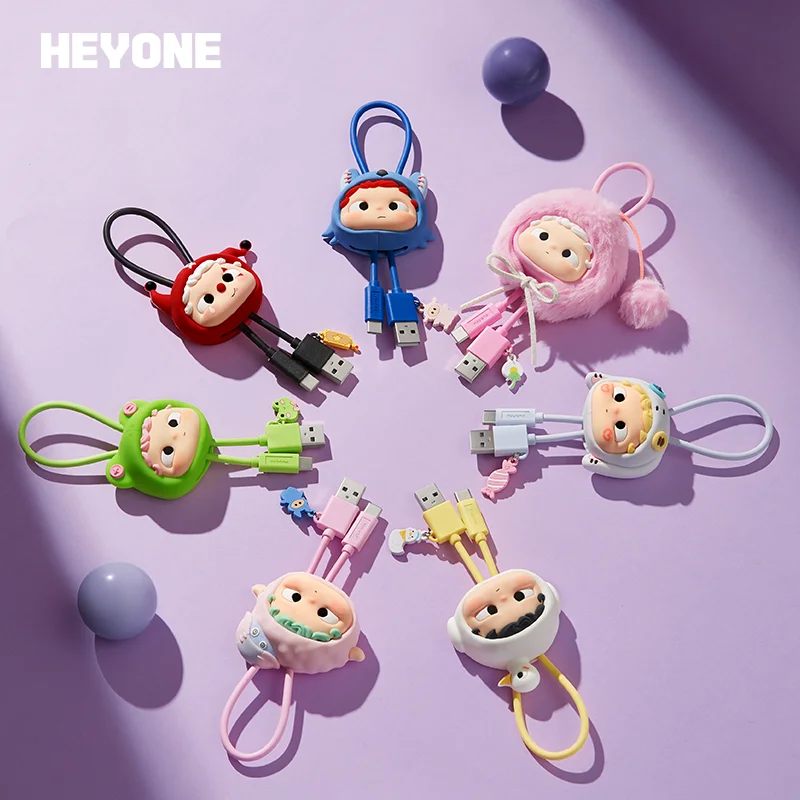 

Аутентичный запас Heyone, ограниченная серия, слепая коробка, классическая серия, зарядный кабель для передачи данных Typc, модный практичный подарок на день рождения