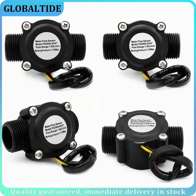 DN25 Water Flow Sensor Hall Flowmeter Nylon Liquid Flow Meter Switch Counter for Water Heater Irrigation DN15 DN20