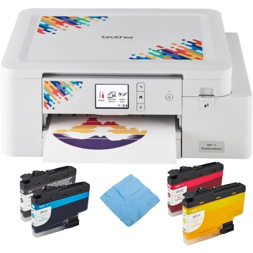 Sublimation Printer with Artspira Bundle with and 4-Color Sublimation Ink Cartridge Set (6 items)