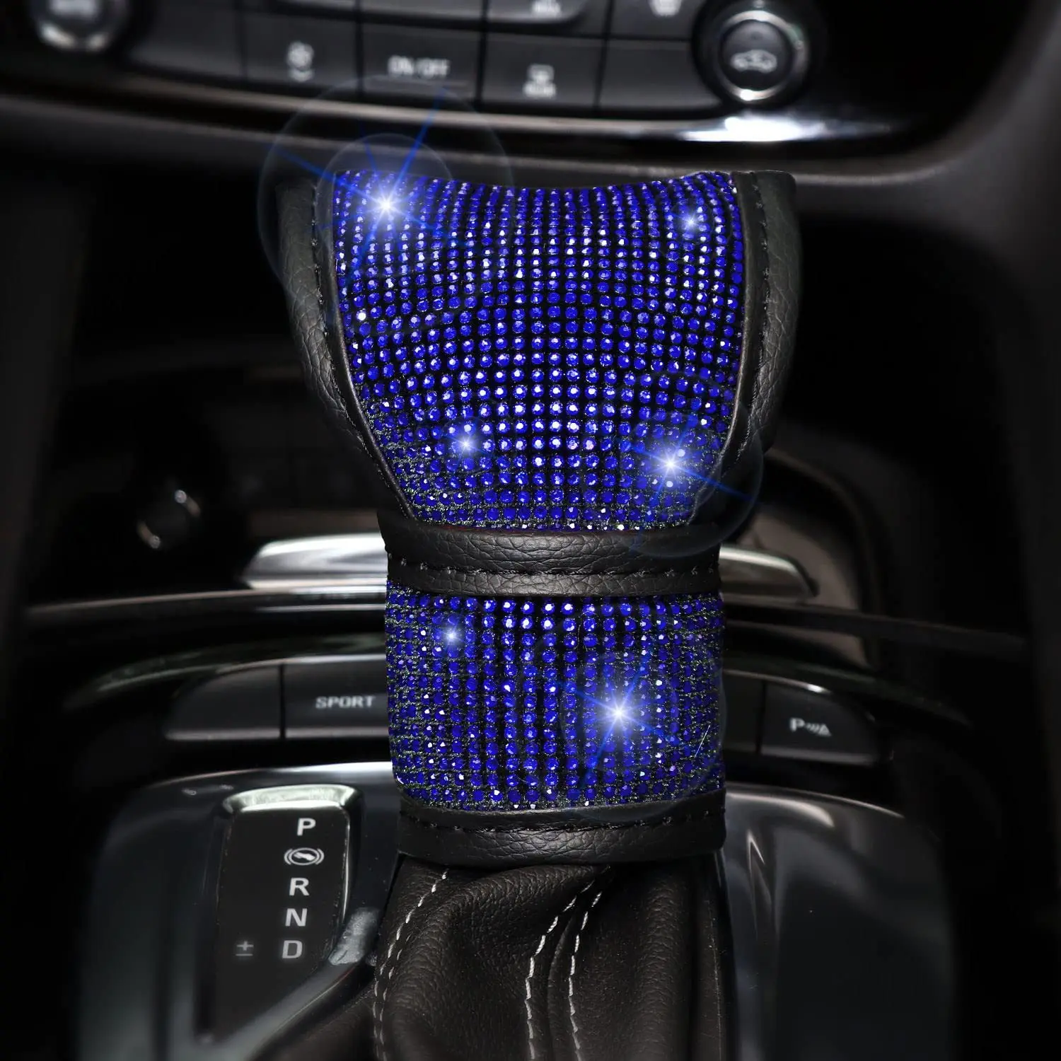 38 cm Bling Auto Zubehör Set Für Frauen Strass Lenkrad Abdeckung Sicherheitsgurt Abdeckungen Getriebe Shift Abdeckung Diamant Tasse Pads – Detail 10
