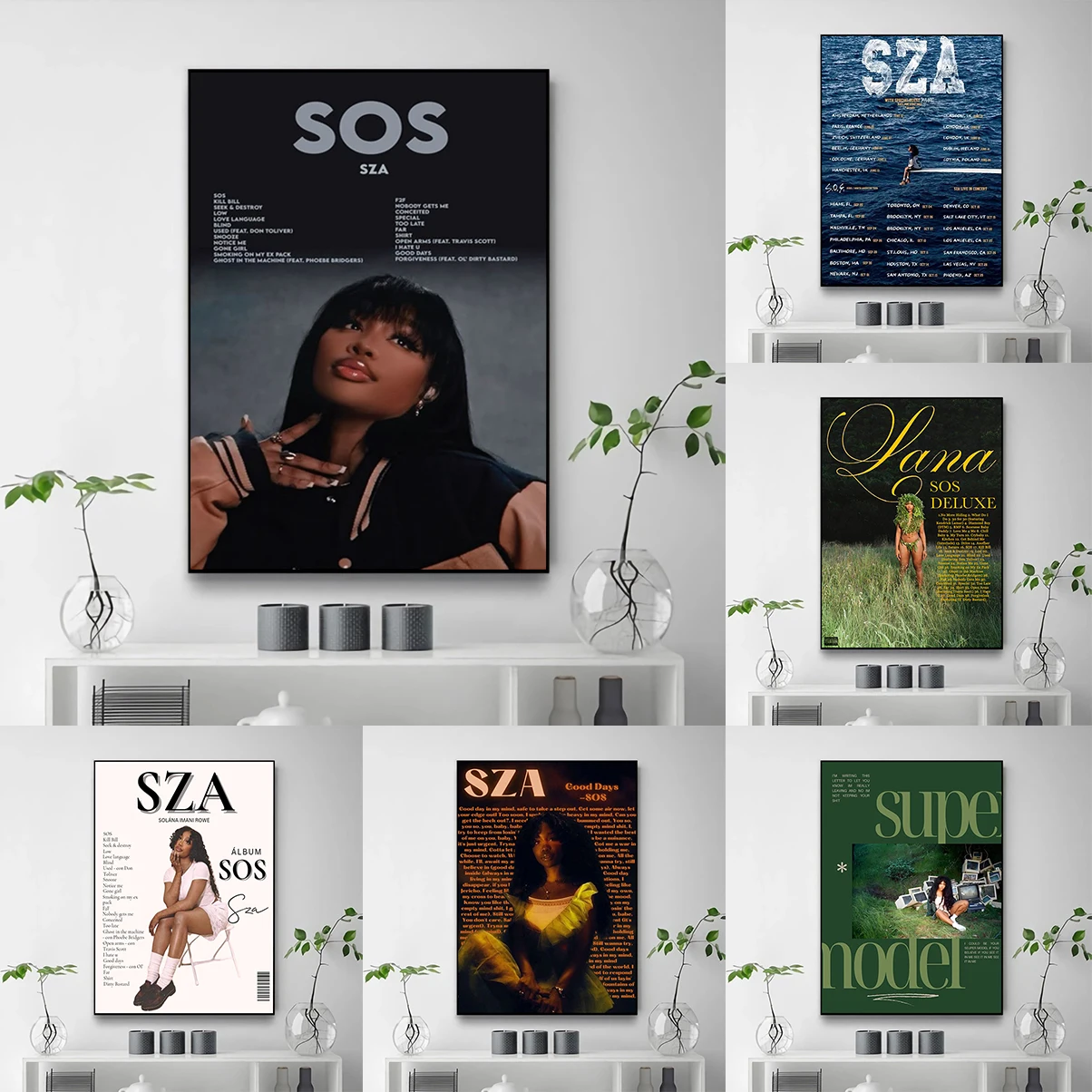 

SZA SOS Album Poster HD art wall waterproof home living bedroom coffee house bar aesthetic room wall decoration