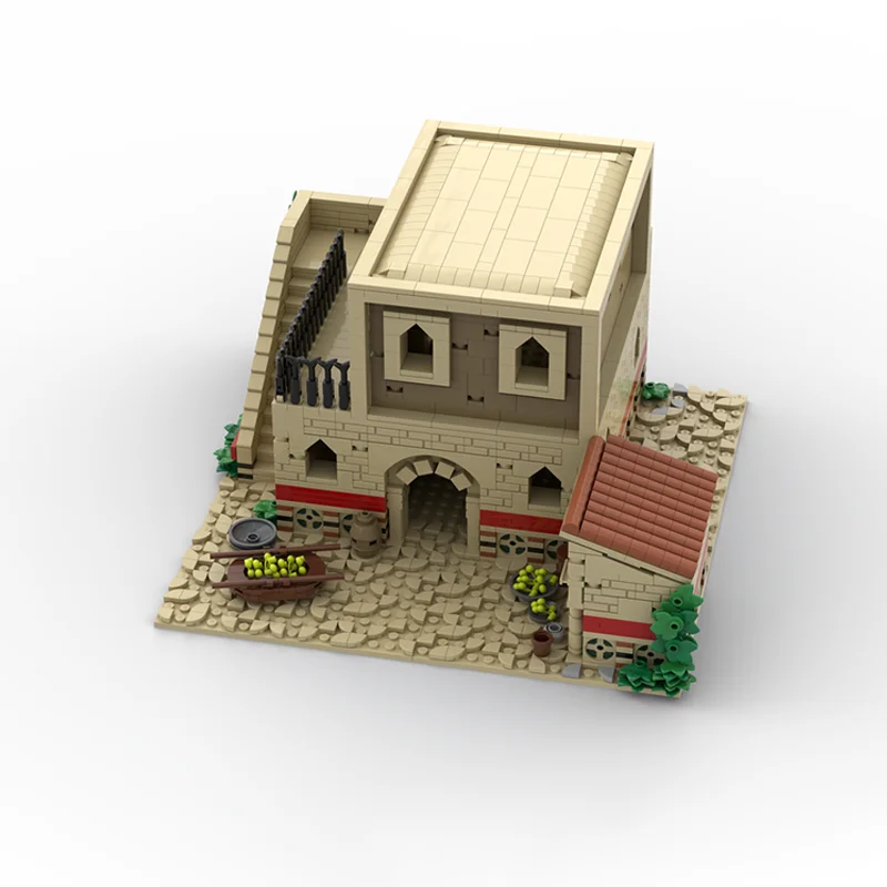 ตัวต่อ MOC Age Empires บ้านสไตล์ตะวันออกกลาง 2068 ชิ้น ของเล่นแบบประกอบเอง ของขวัญคริสต์มาส ไอเดียของเล่น DIY ตัวต่อเสริมพัฒนาการ ของขวัญวันเกิด