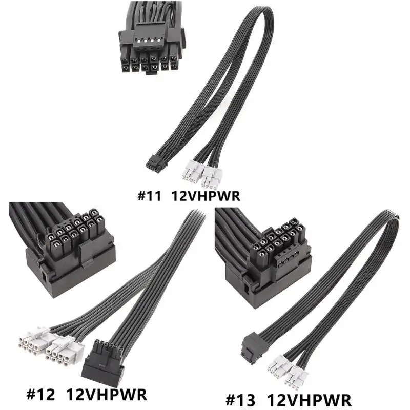 Y1UB 12Pin to Two 8Pin PCIe GPU Power Extension Cable for Km3 Series Mainboard Power Cord 60cm 23.6in for Graphics Card
