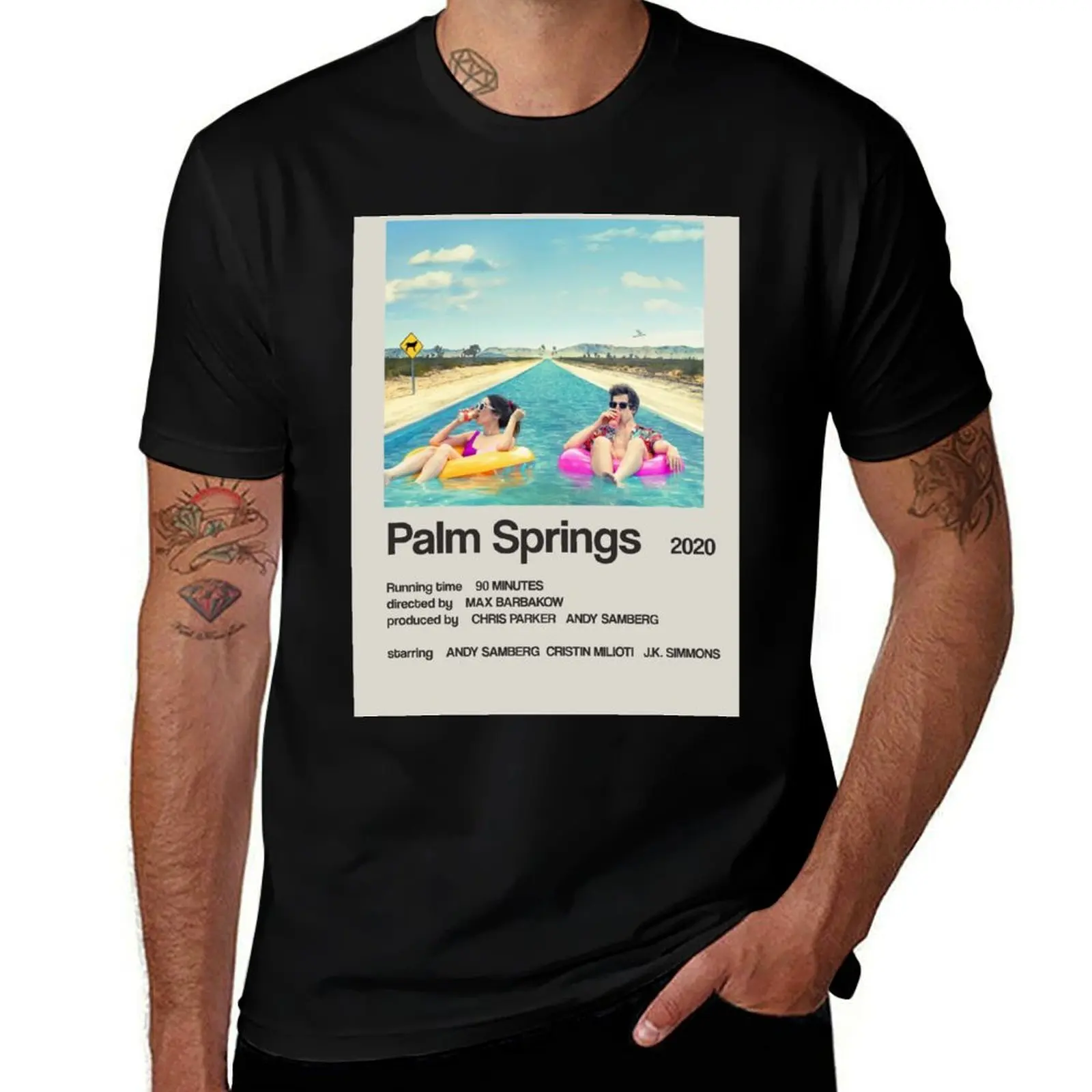 Palm Springs 2020 - Andy Samberg Movie Poster Design T-Shirt t shirts for man cotton funny T-Shirt