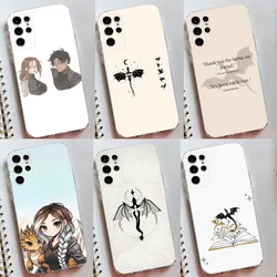 F-Fourth Wing Phone Case Silicone Case For Samsung S30,S23,S21,S22,S20 Ultra,S20 FE lite,S10,S9,S8 PIus Cover Clear