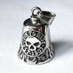 Live To Ride Eagle Biker Skull Bell Pendant Stainless Steel Skull Rose Lady Rider Motor Pendant Fashion Christmas Gift SWP0130