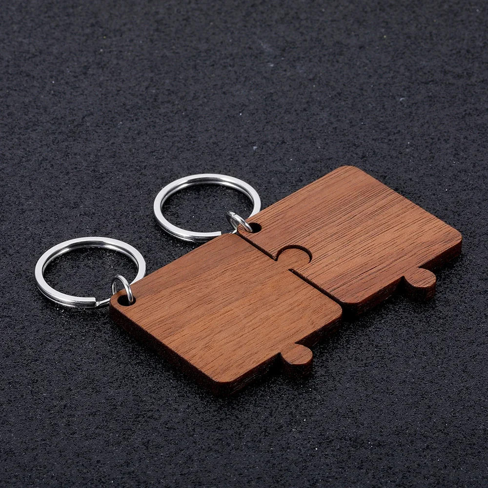 10pcs Blank Wooden Pet ID Tag Dog Pendants House Keychain Wood Keyring Handwork DIY Charm For Family Jewelry Accessories Wooden