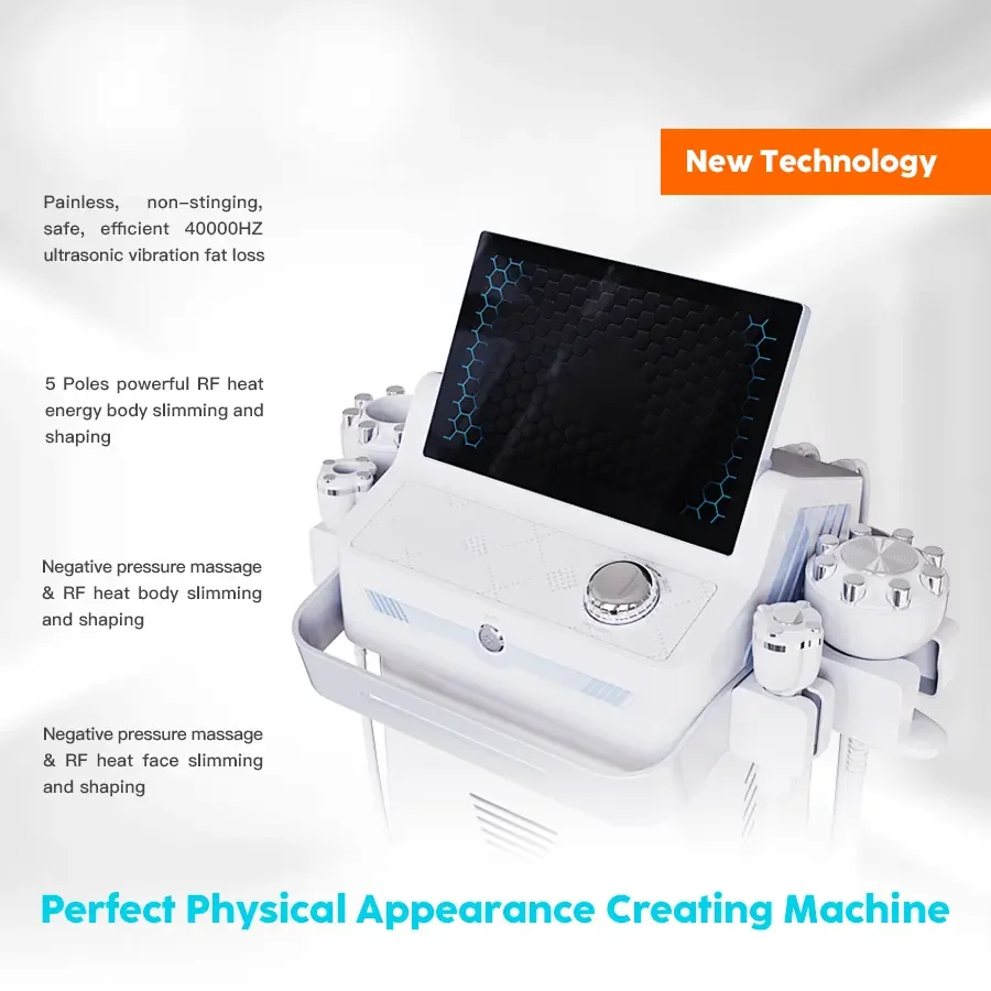 K6 80k Cavitation Body Slimming Machine 4 In 1 Body Sculpting Cellulite Reducte Fat Removal Vacuum Cavitation Weight Loss Machin
