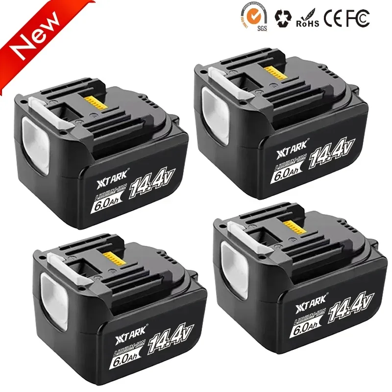 For Makita BL1430 Rechargeable Battery 14.4V 6000mAh Lithium Ion for Makita 14v Battery 6Ah BL1440 LXT200 BDF340 TD131D