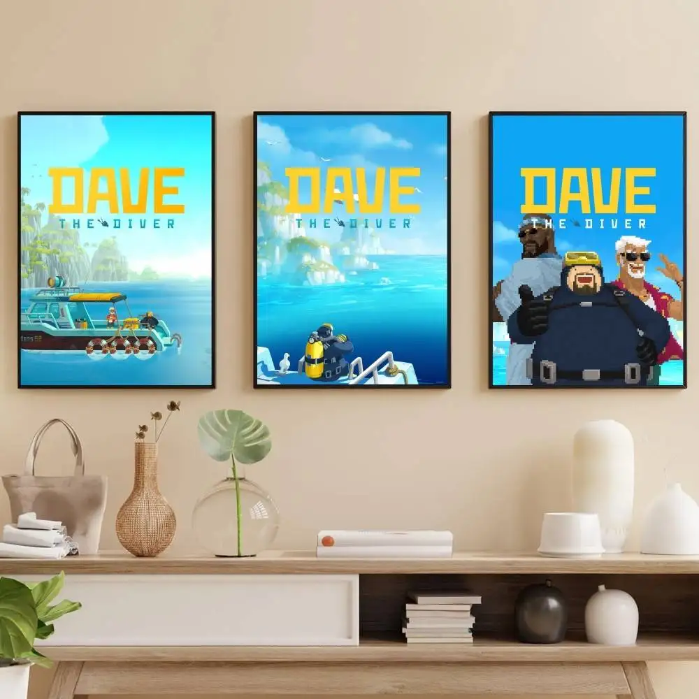 ديف الغواص ملصق فني ذاتي اللصق مقاوم للماء ورقة ملصق مقهى بار غرفة