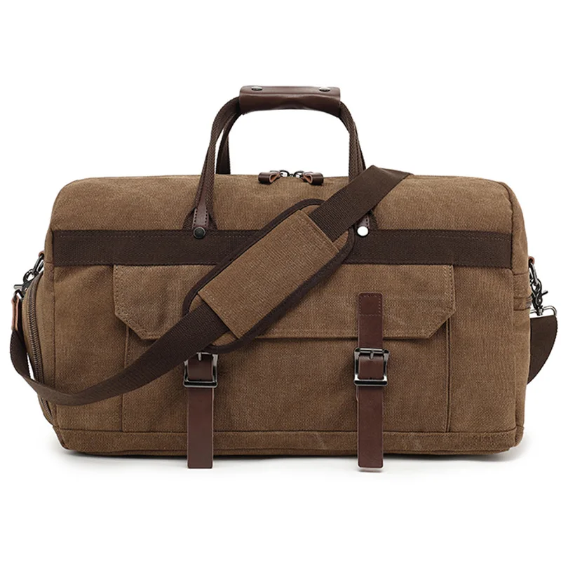 

Cross-Border Large Capacity Crossbody Travel Bag Long-Distance Luggage Bag Canvas Duffel Bag Men's Handheld Travel Bag