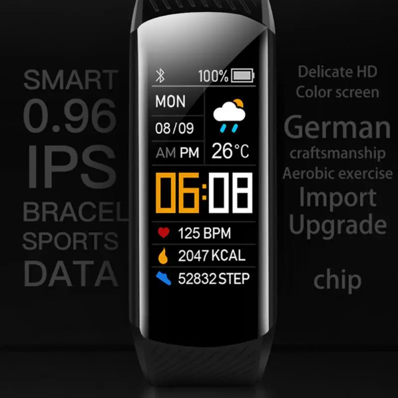 Smart Bracelet 240mm Full Length More Accurate Data Multilingual Waterproof Multifunctional Motion Pedometer Fitness Bracelet