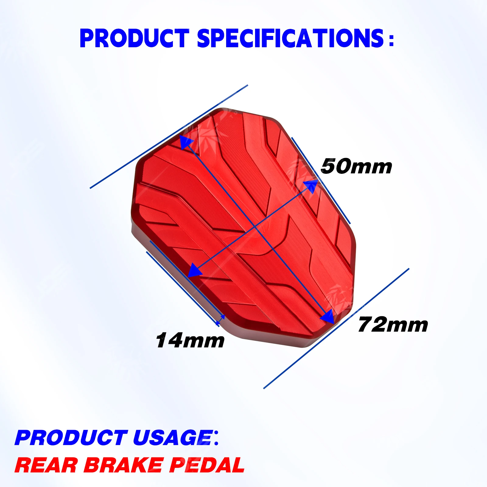 For Kawasaki Z400/Z500/Z650/Z750/Z800/Z900/Z1000 Rear Foot Brake Pedal Enlarger Cover Casing Base Pad Accessories Parts