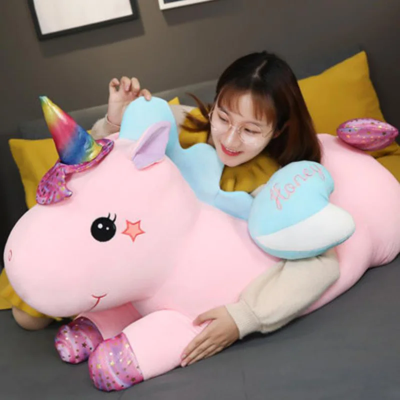 Large Unicorn Plush Calm Toy Couple Plush Dolls Stuffed Animal Plush Toy Children Sleeping Pillow Toys Decoration Birthday gifts