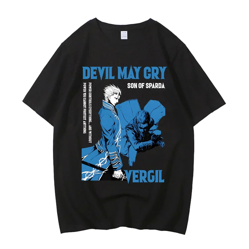 Devil May Cry Grafik-T-Shirts, modisches Vintage-Kurzarm-T-Shirt, Unisex, lässig, hochwertige Baumwoll-T-Shirts, Streetwear