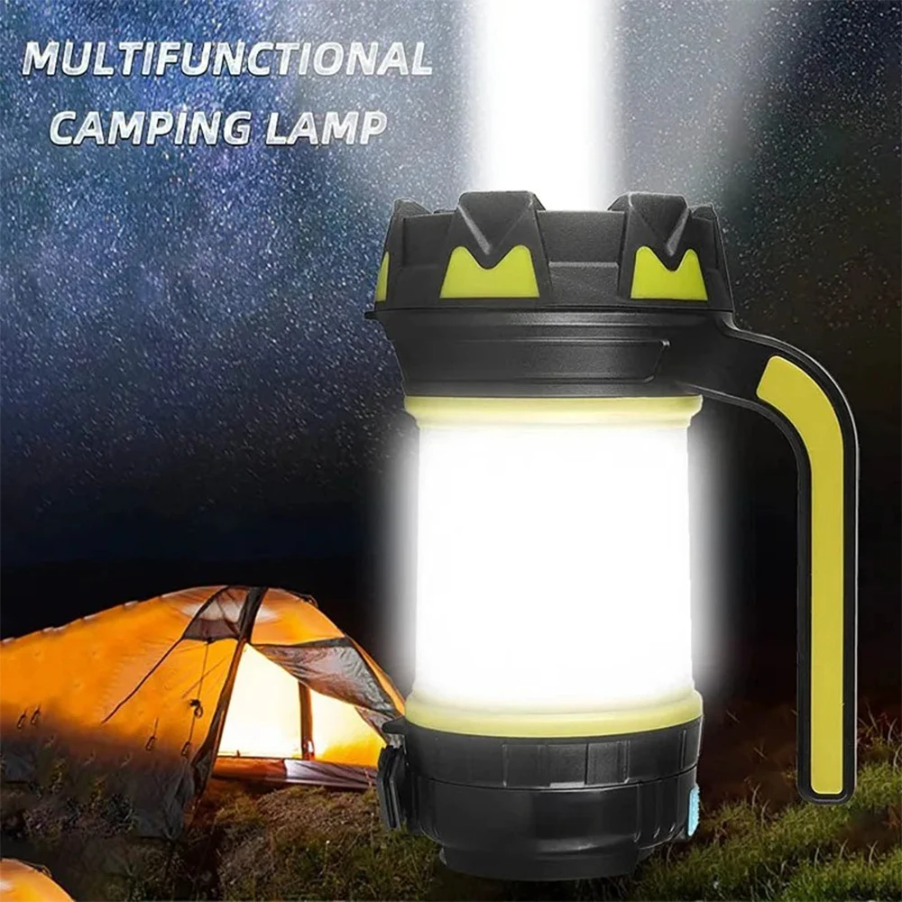 Outdoor Lantern Portable Camping Lamp Powerful LED Flashlight USB Rechargeable Work Light Waterproof Searchlight Emergency