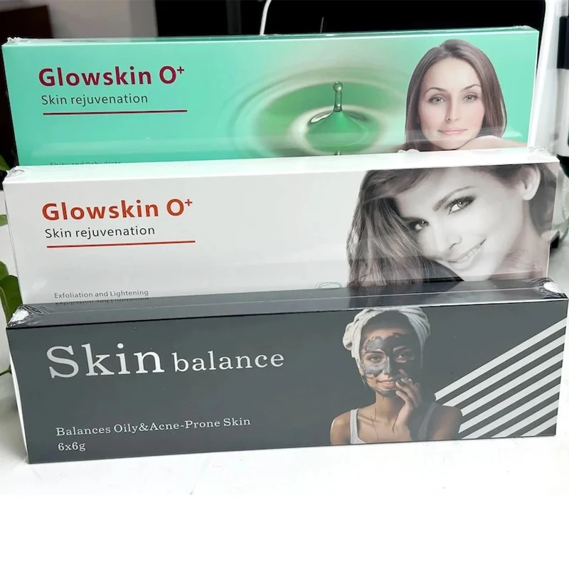 Crème éclaircissante pour la peau professionnelle, kit de traitement à l'oxygène O2, gel anti-âge 1