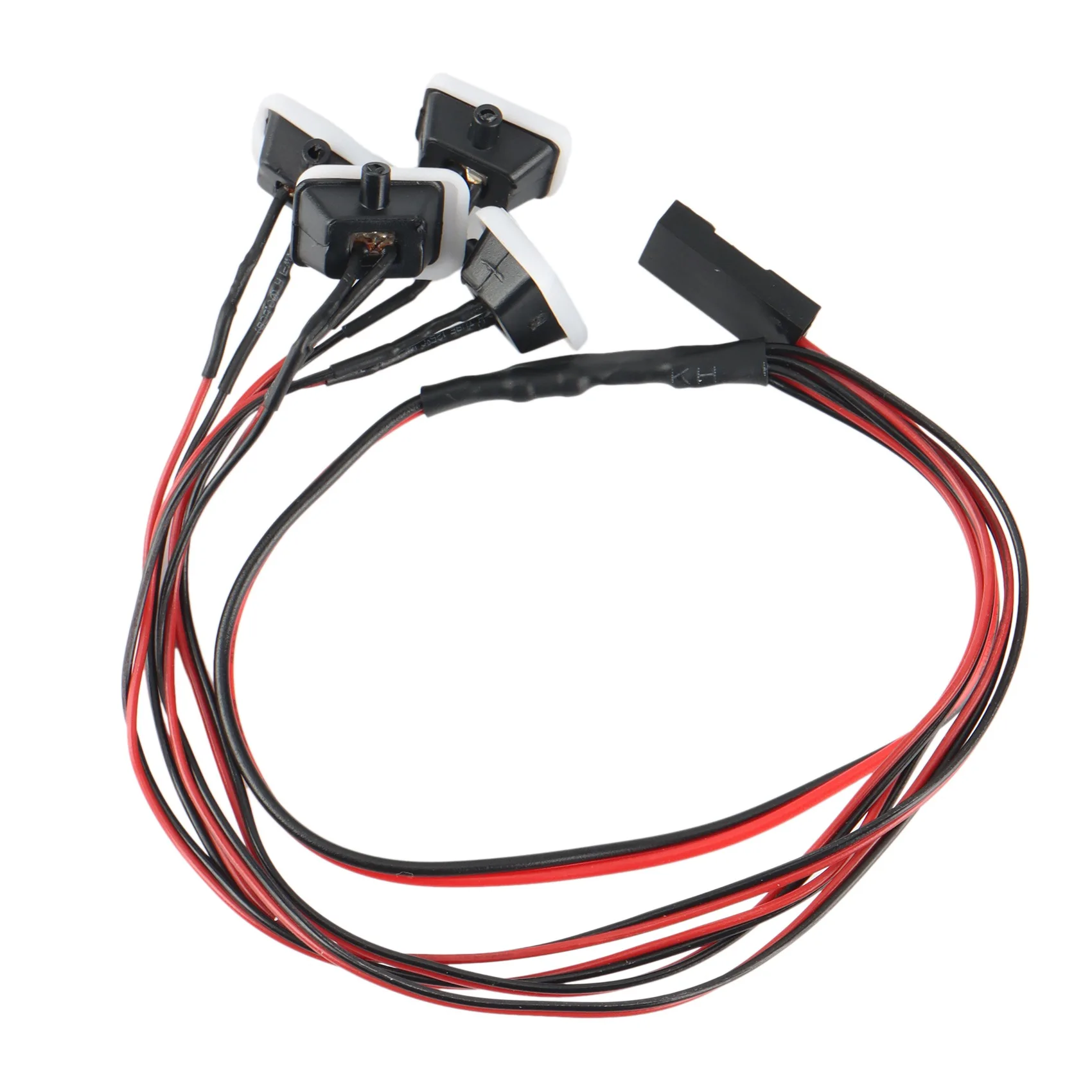 ABST 4 LED Lights Square Round Headlights for 1/24 RC Crawler Car SCX24 90081 AXI00002 Upgrade Parts,Square - view 5