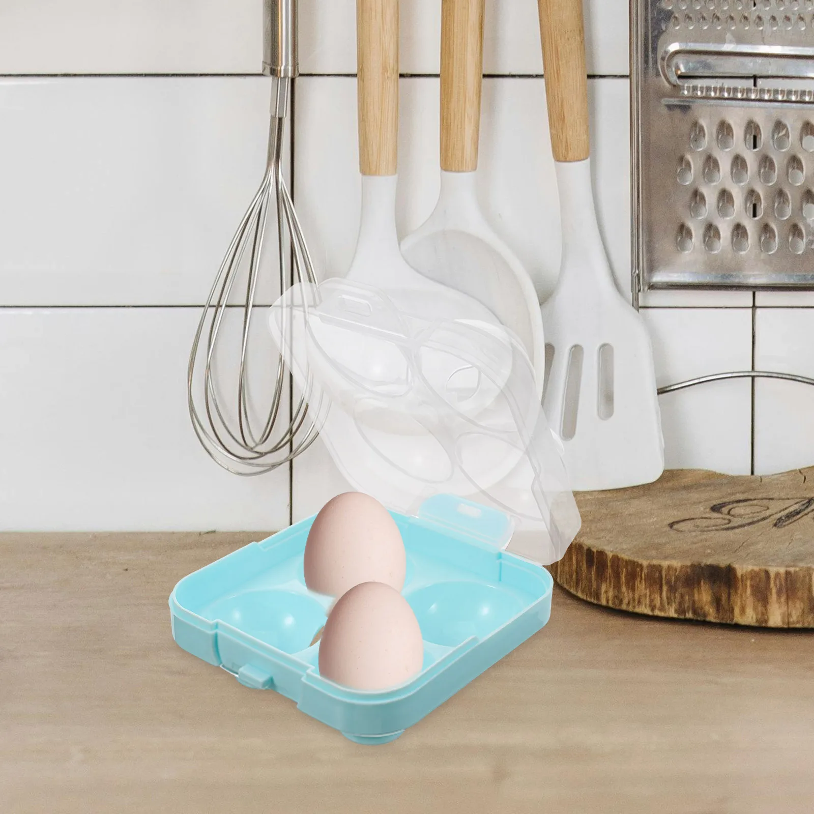 

Egg Holder Plastic Egg Container Container 12 Eggs Blue Shock Resistant Fridge Organizer Storage Box Keep Fresh