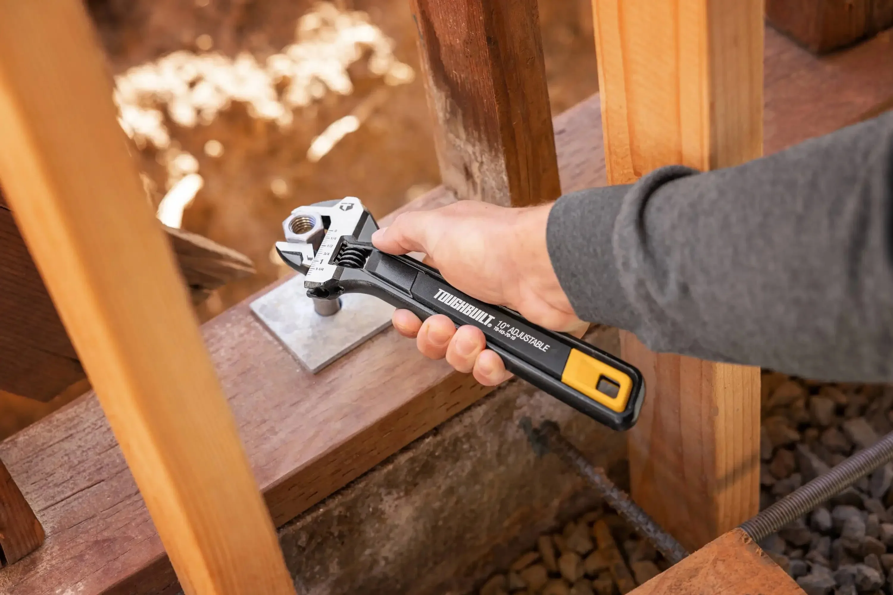 

TOUGHBUILT TB-H3-70-08/TB-H3-70-10 8"/10" Adjustable Wrench Hand Tools