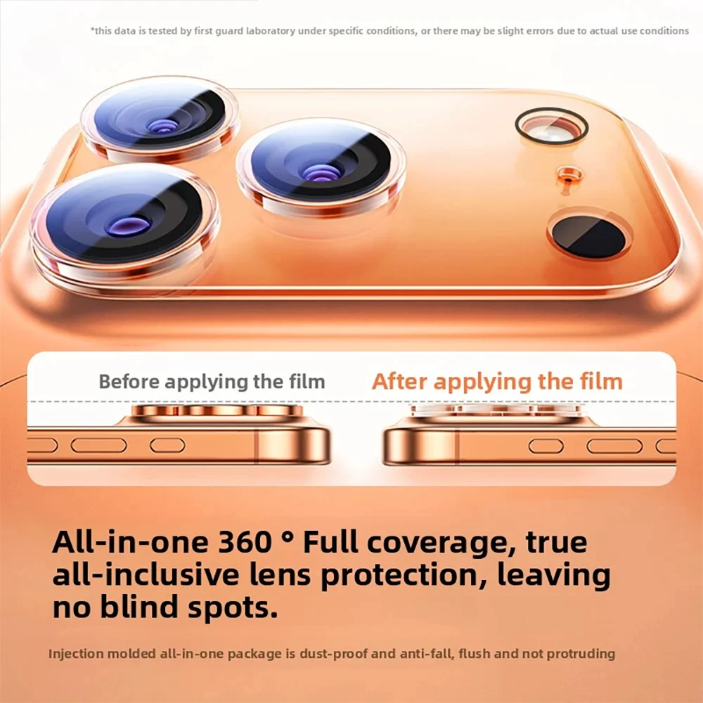 Protector de cámara HD de aleación de aluminio para IPhone 17 Pro Max Air 17 Pro, lente de cubierta completa transparente a prueba de explosiones, película templada de vidrio