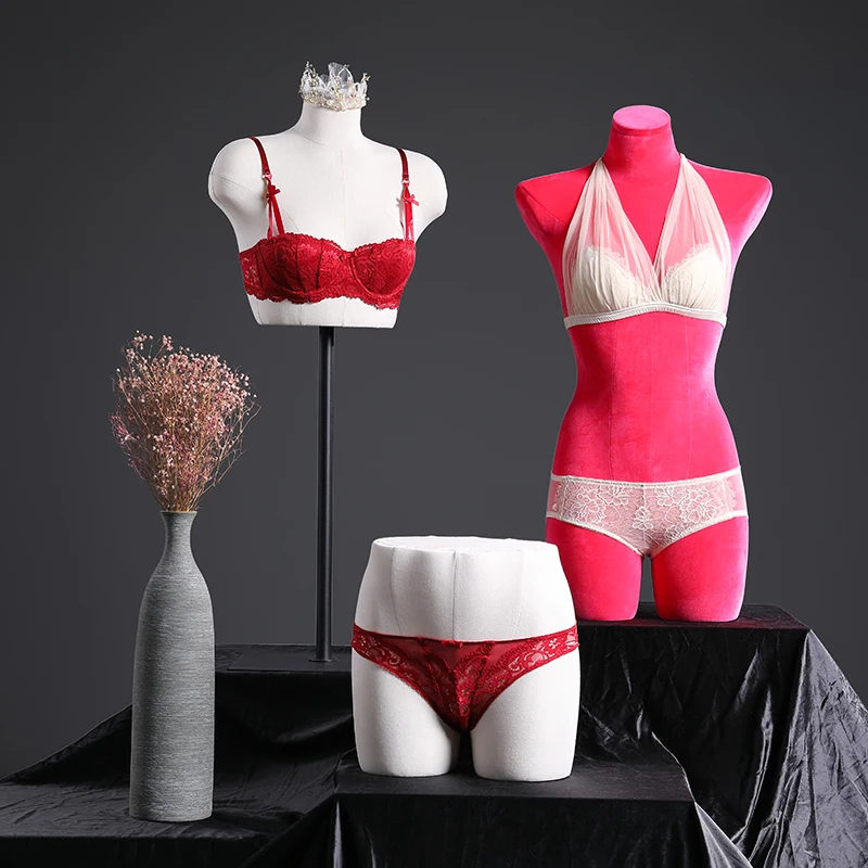 Lingerie Display Mannequin Torso Padded Bra and Panty Form for Clothing Store Female Dressmaker Dummy