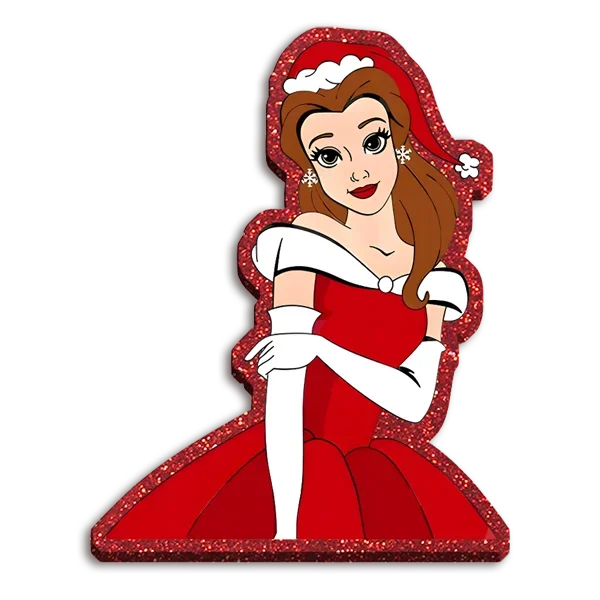 

Chunky Glitter Resin Christmas Disney Princess Mickey Acrylic Flatback For Girls DIY Phone Case Hair Bow Craft Accessories