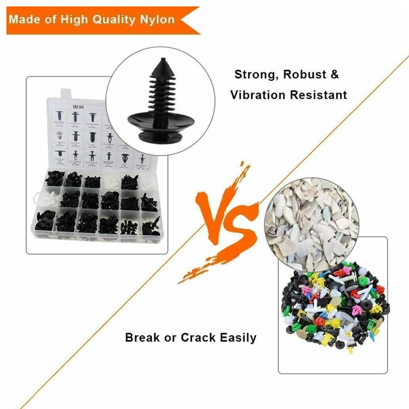 Новинка, 100-726 шт., автозажим, автомобильный фиксатор, заклепка, бампер для фиксатора обшивки двери, коробка/пакет