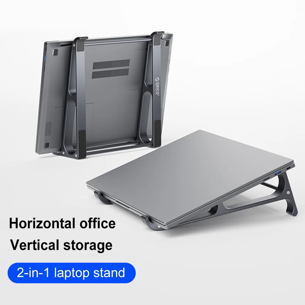 2-em-1 portátil suporte vertical de alumínio fordable tablet suporte notebook suporte portátil para 11-17.4 Polegada macbook suporte