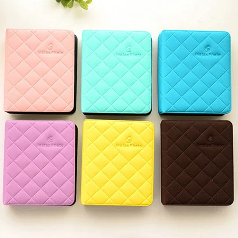 3-inch macaron color small photo album, light luxury workmanship texture photo album, 36 mini children's photo albums