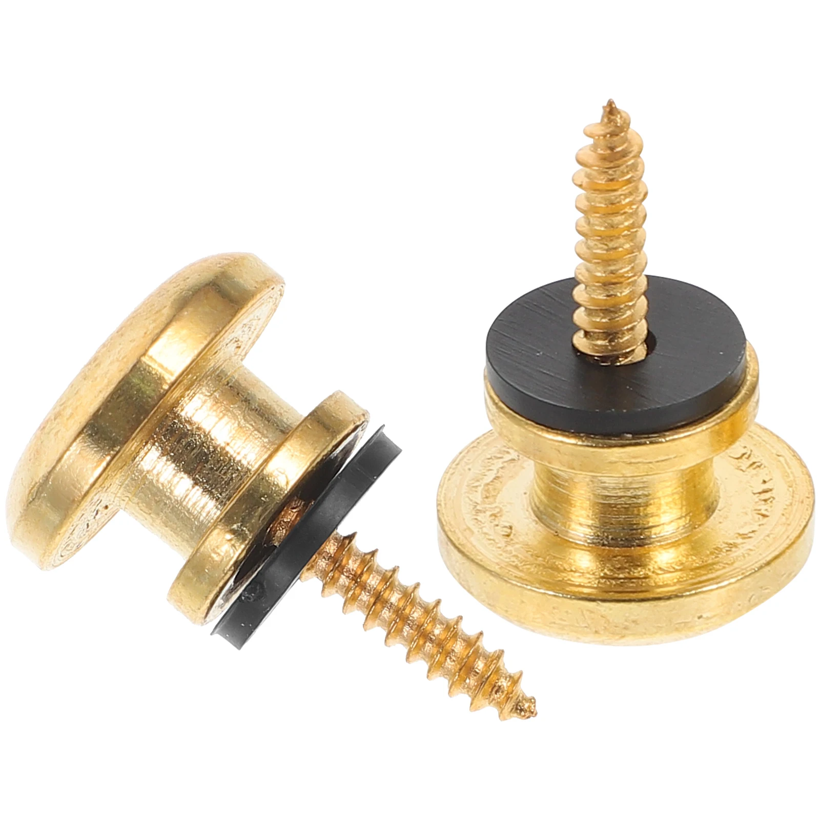 

2 Pcs Guitar Strap Buckle Button Acoustic Bass Locks Electric Buttons Double Shake Attachment Adapter