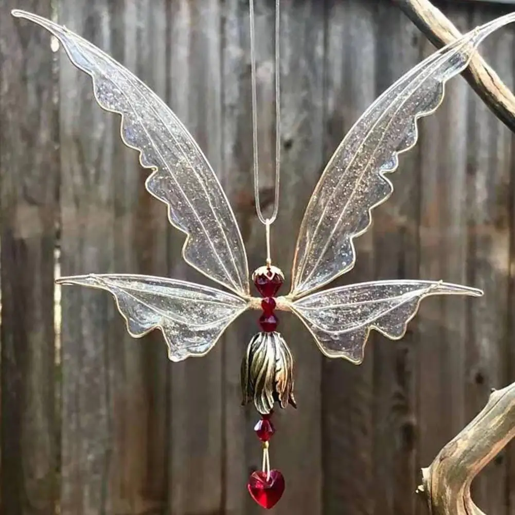 

Wind-bell Compatible Fairy Butterfly Angel Wind-bell 2 Colors Car Windshield Pendant Yard Wind Chime Ангел - Бабочка