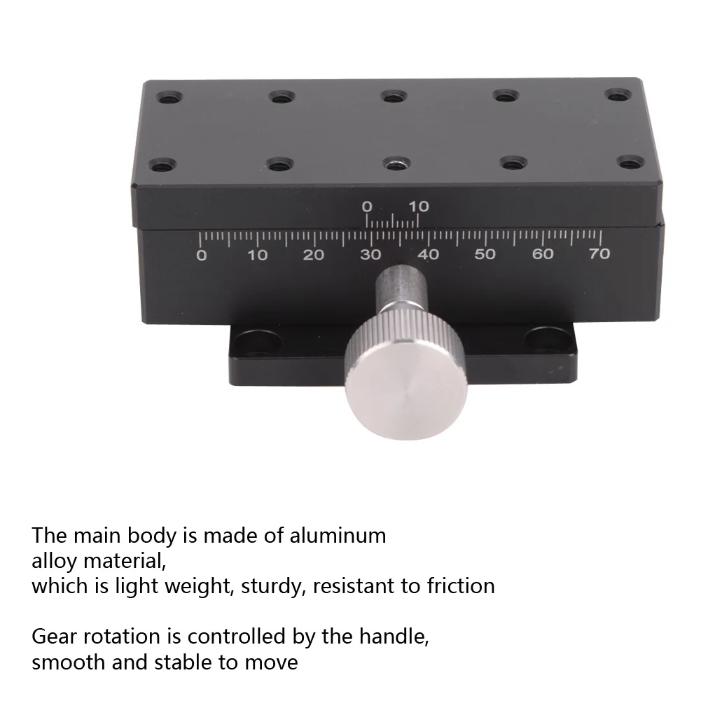 40x90mm Manual X Trimming Platform Gear Guide High Accuracy Adjustable Sliding Stage