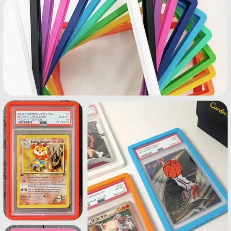 PTCG Pokemon Rating Card Case Cover protettiva Silicone gomma morbida colore guscio protettivo antigraffio completamente circondato