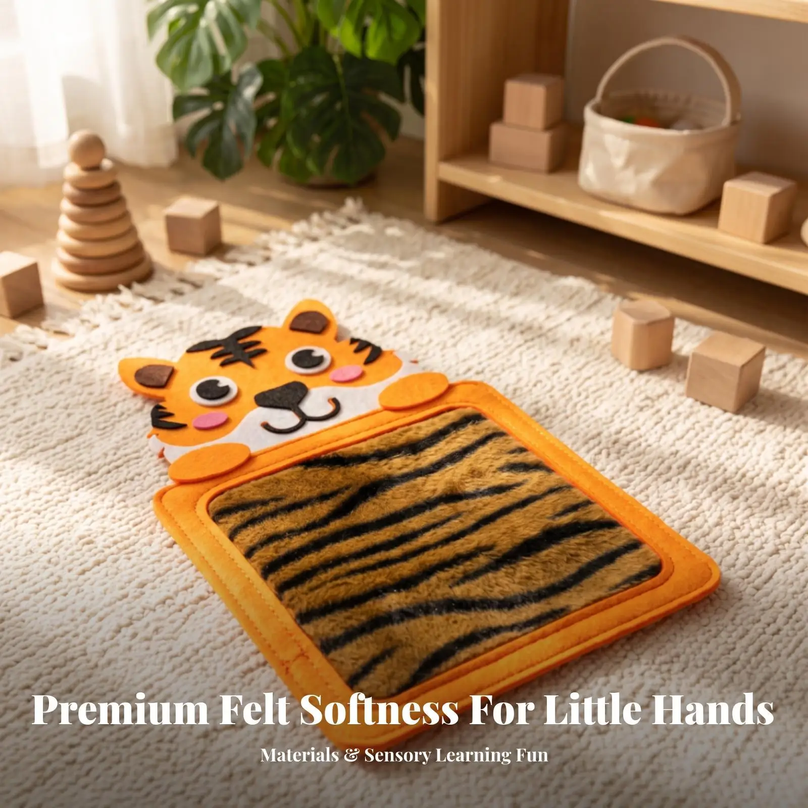 Felt Sensory Pad Lightweight Animal Sensory Pad Mat Soft Toy Developmental for