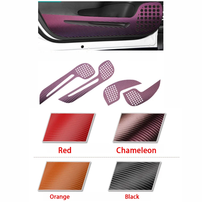

For Honda CR-V 2015 Accessories Car Door Anti-Kick Anti-Dirty Pad Carbon Fiber Film Sticker Interior Cover Protector