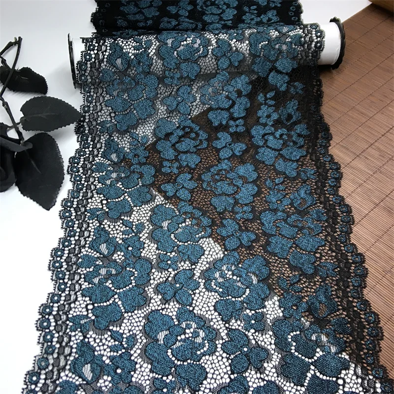 

Spandex Lace Ocean-Blue Aperal Accessories Elastic Trim Lingerie Garment Sewing Craft Stretch Lace Trim