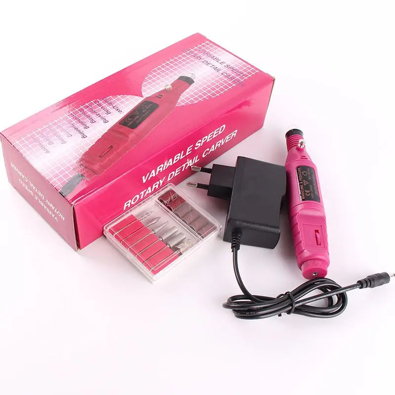 Portable Manicure Milling Cutter Set Nail Sharpener Mini Nail Drill Machine Mini Electric Nail Sander Pen Gel Polish Remover