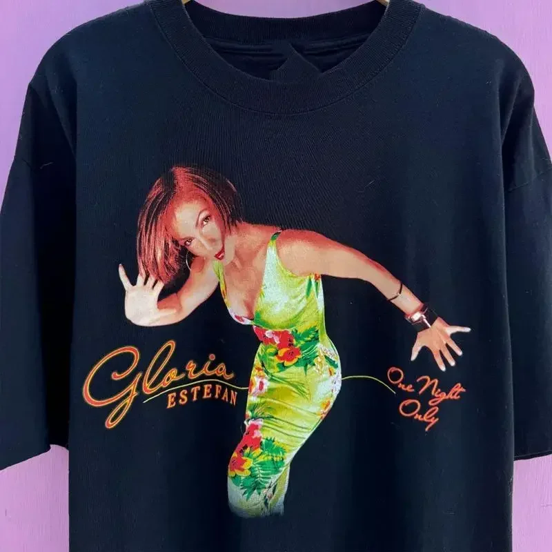 Camiseta negra del álbum One Night Only de Gloria Estefan, unisex, de S a 5Xl, 1F926
