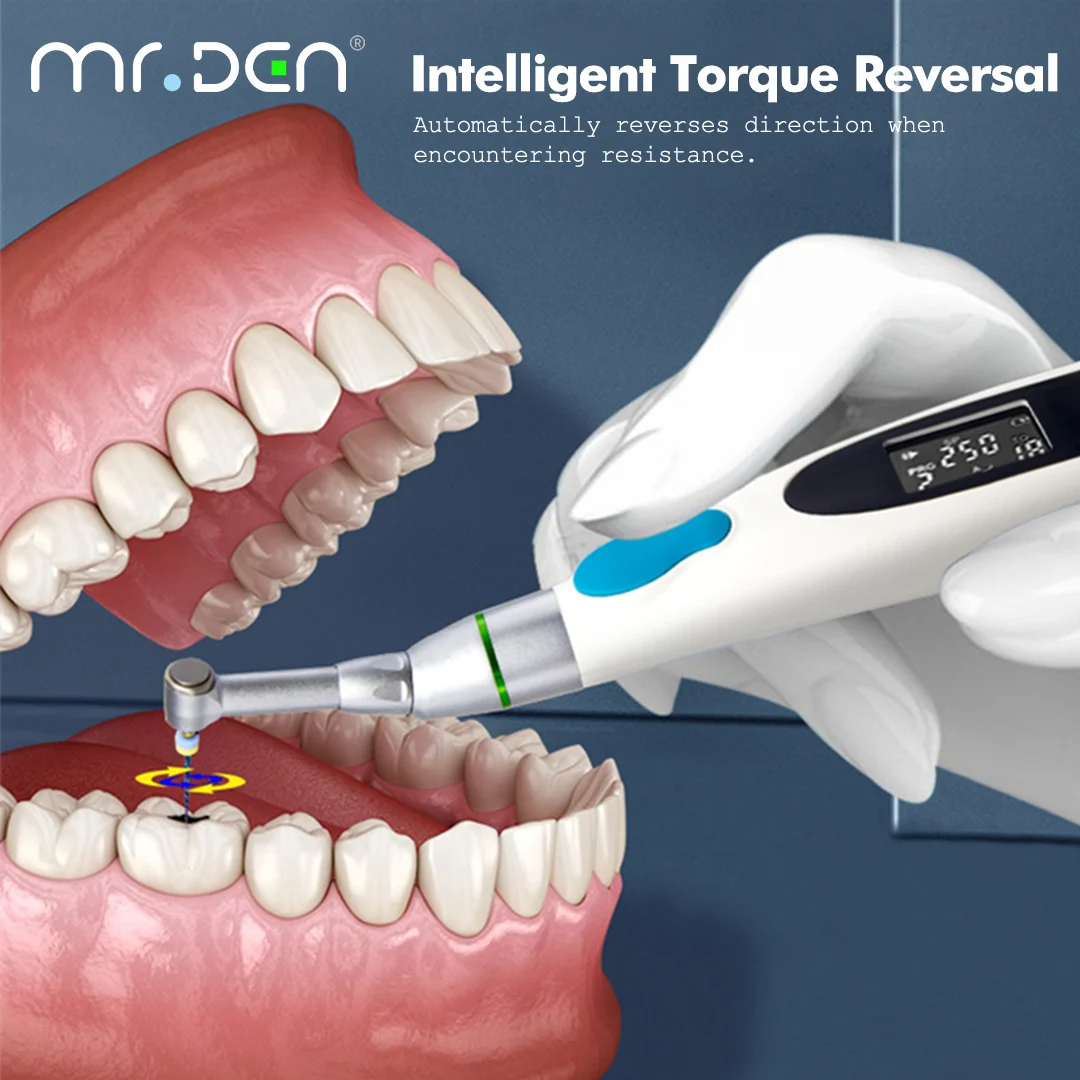 Wireless Dental Endo Motor Root Canal Preparation Machine with Internal Swivel Bending Head - Dental Equipment for Professional
