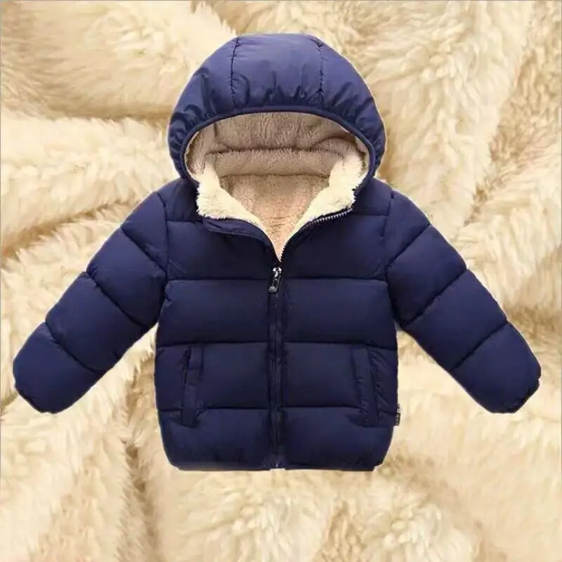 girl cotton-padded jacket winter autumn thicken coat hoodie tops child versatile keep warm kawaii fashion new casual clothing